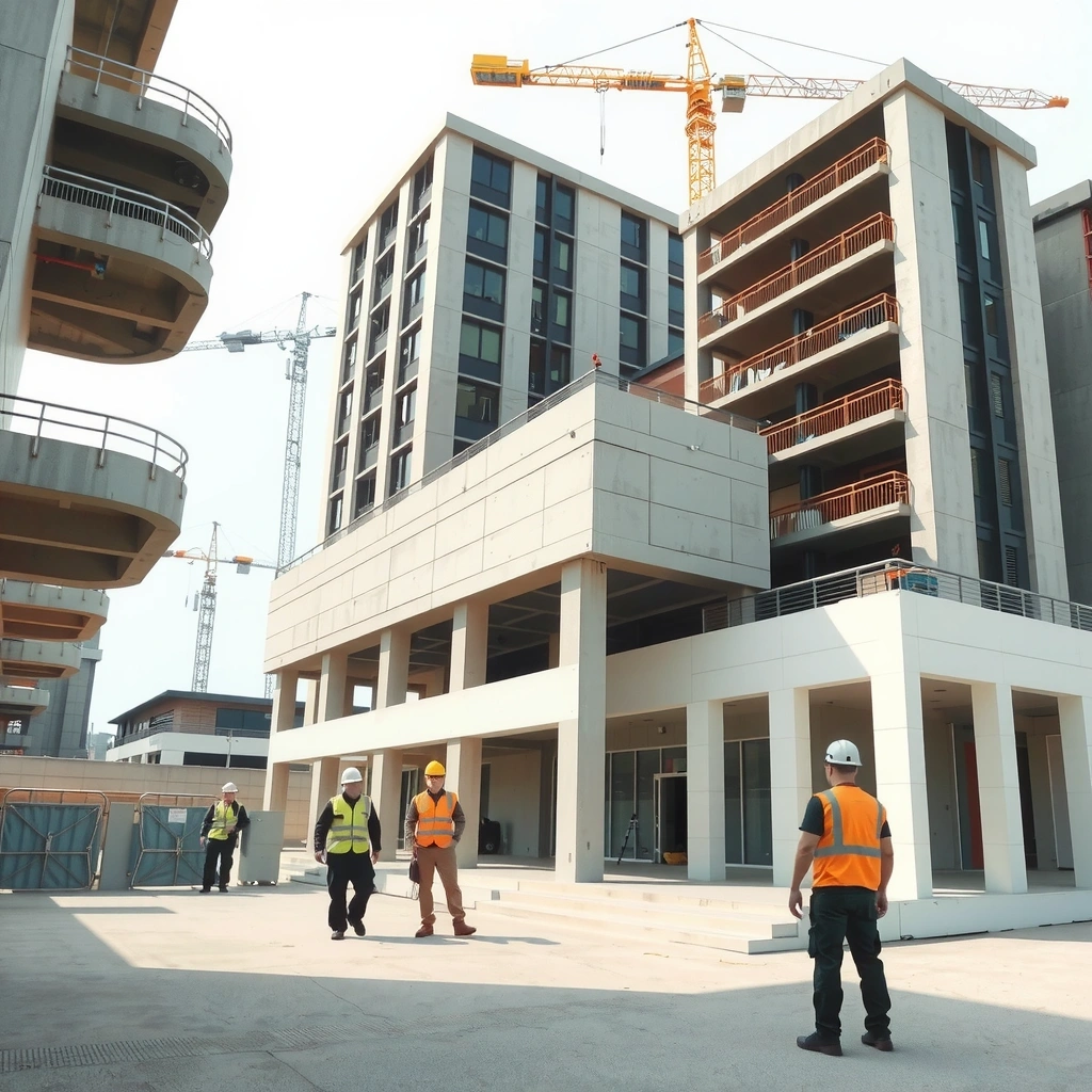 Modern construction site in Philippines showing skilled workers and quality infrastructure