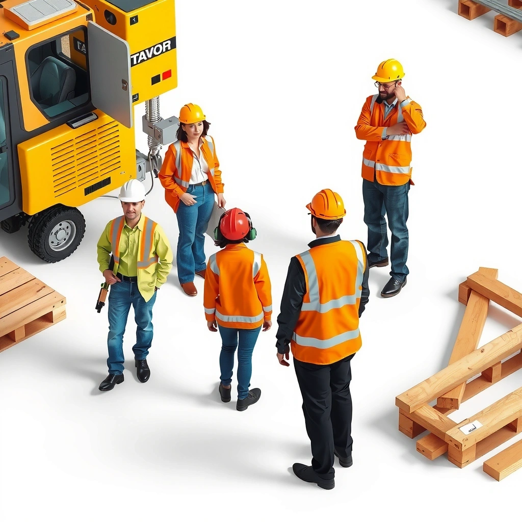 Construction team working on quality project