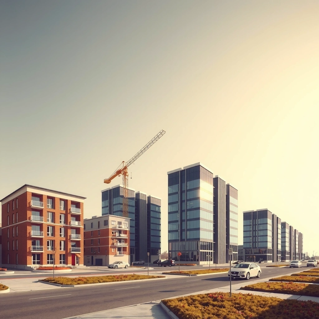 Construction portfolio background showcasing completed projects