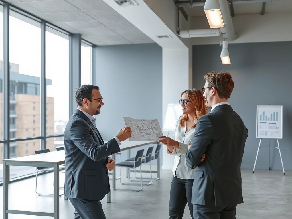 Professional construction consultation meeting